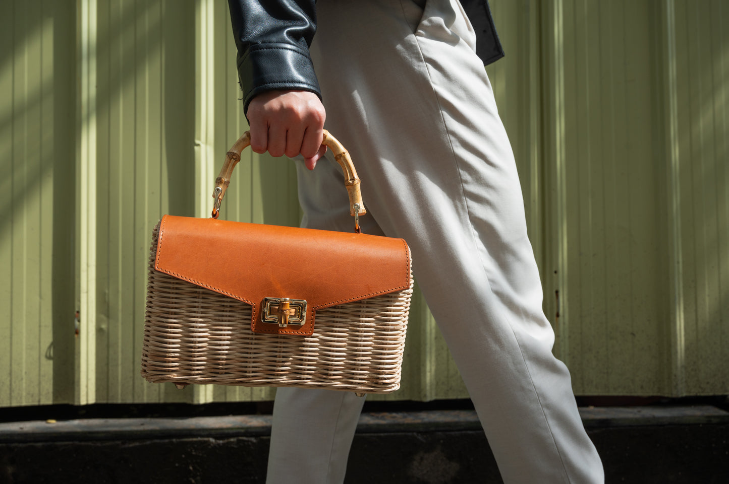 Delia Wicker Top Handle Satchel