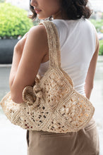 Load image into Gallery viewer, Destiny Crocheted Raffia Shoulder Bag