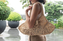 Load image into Gallery viewer, Destiny Crocheted Raffia Shoulder Bag