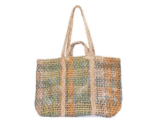 Evie Oversized Market Bag made from durable 100% abaca fiber, perfect for shopping, beach trips, and everyday use. Large and eco-friendly carry-all tote.
