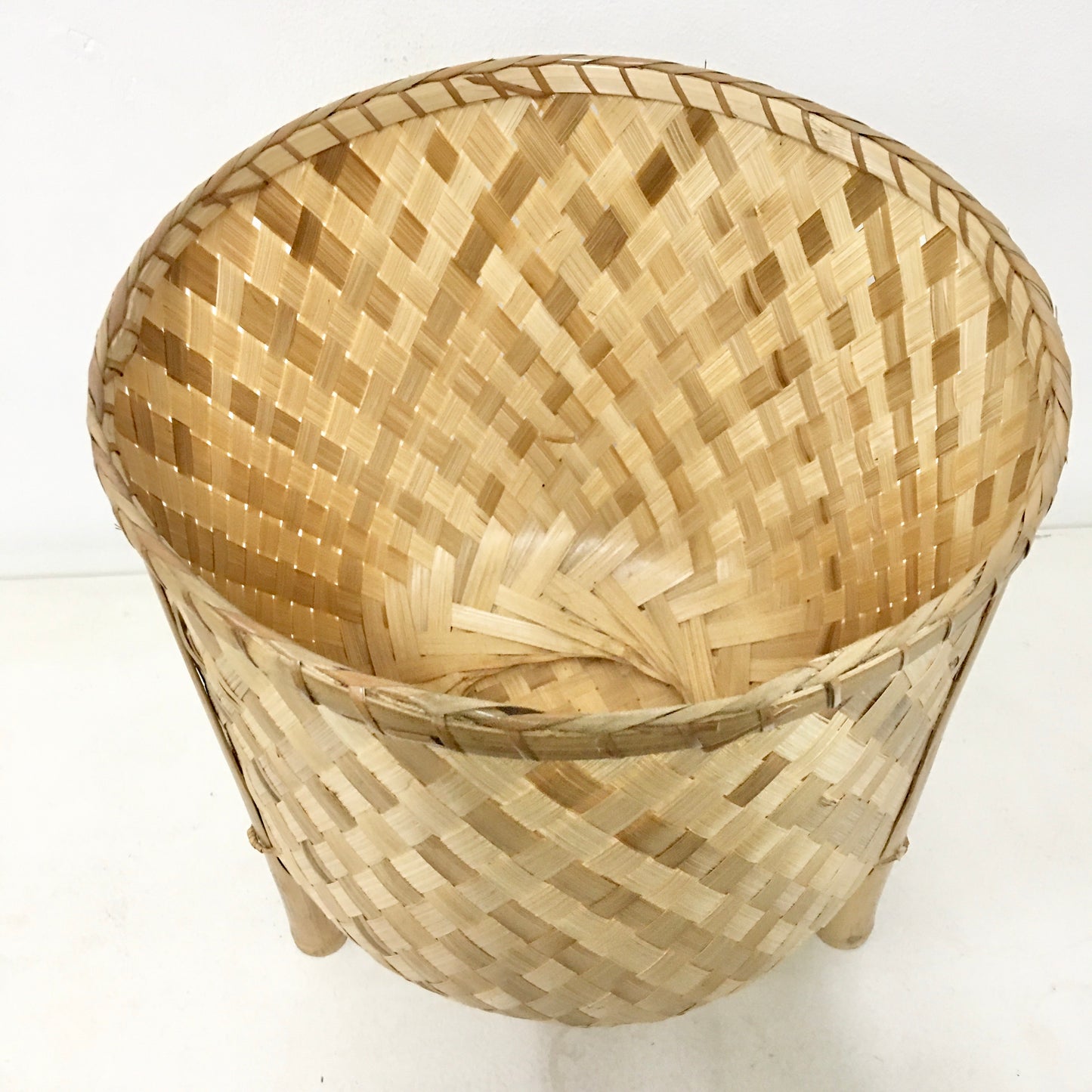 Veronica Bamboo Planters in various sizes ranging from 4” to 12” in diameter, perfect for adding natural beauty to your balcony or indoor garden.
