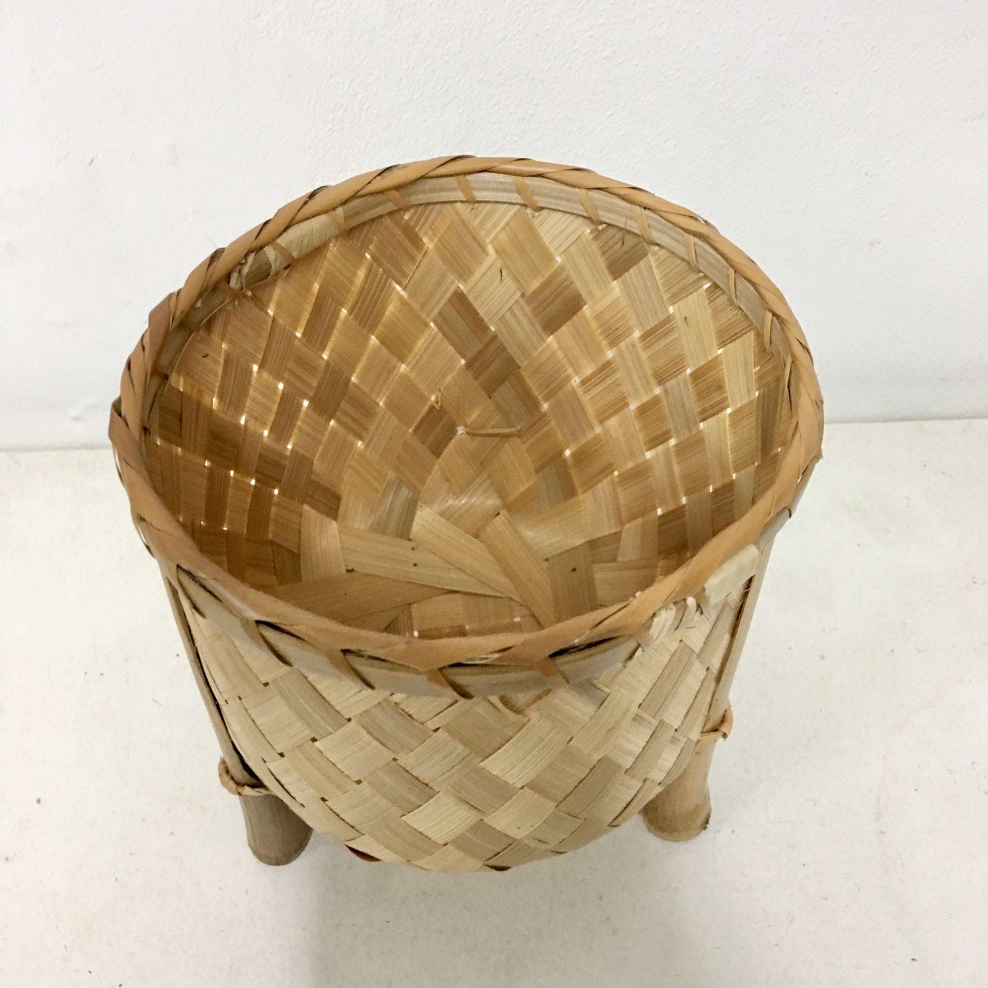 Veronica Bamboo Planters in various sizes ranging from 4” to 12” in diameter, perfect for adding natural beauty to your balcony or indoor garden.