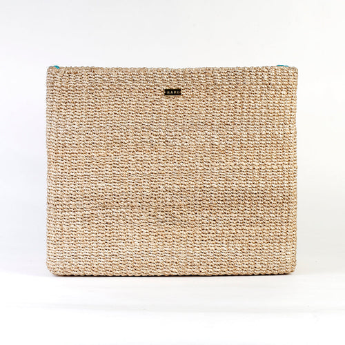 Alex Rectangle Basket from Habi Home Shop - Durable, eco-friendly basket made from 100% natural plant fiber, ideal for organizing homeschool materials, kitchen items, books, toys, and bathroom essentials in a stylish, sustainable way.