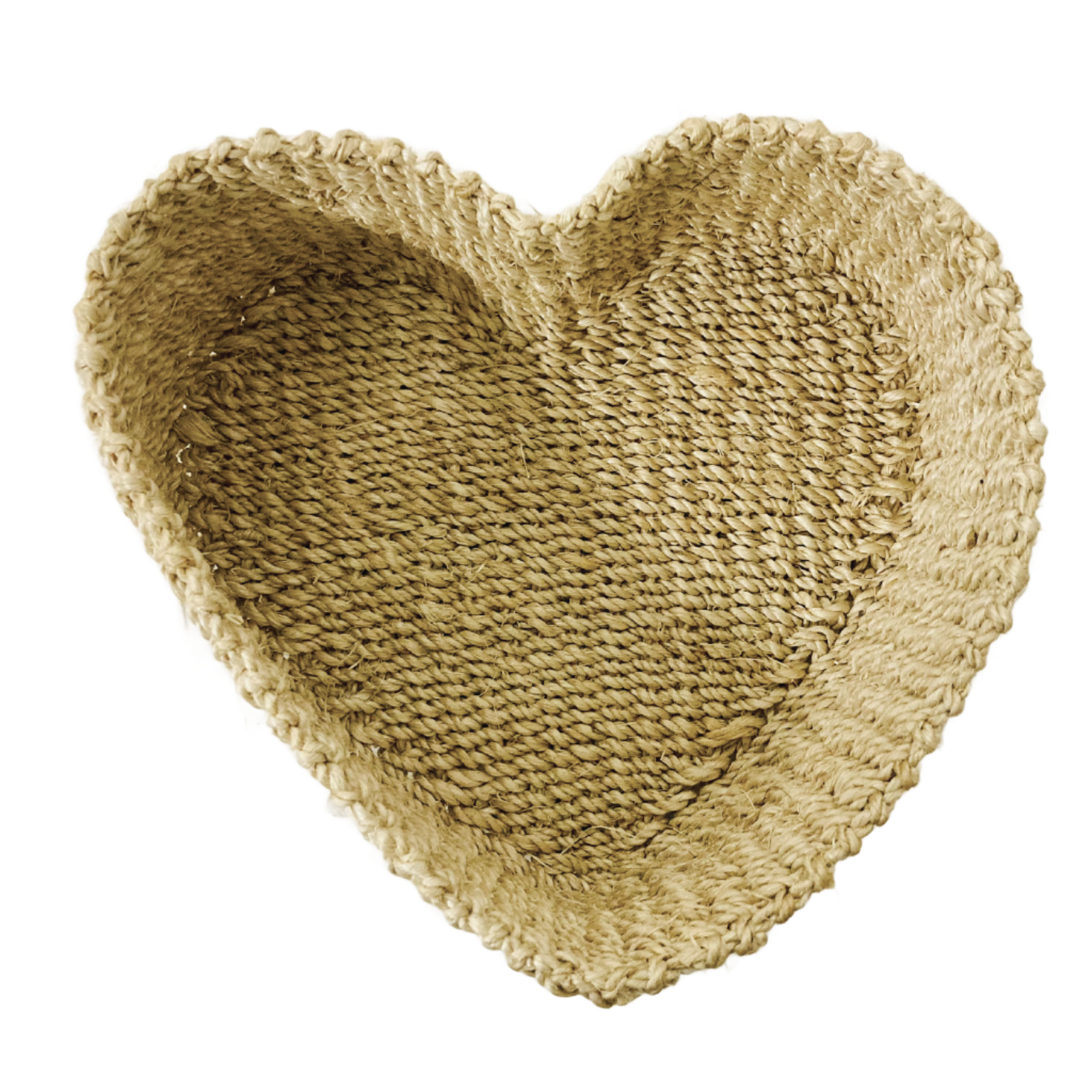 Danae Heart Natural Key Tray made from 100% natural plant fiber, combining charm and function for your home. This eco-friendly key tray features a heart shape that adds warmth to any entryway or tabletop, making it a stylish accent piece. Perfect for organizing keys, jewelry, and small accessories, it ensures your essentials are always within reach. Crafted from sustainable materials, this key tray reflects your commitment to eco-friendly living. 