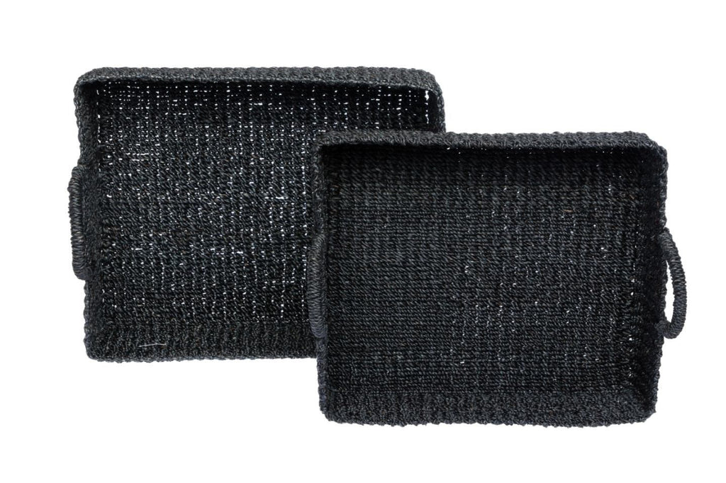 Elevate your home organization with the Stephanie Trays Set of 2. Handwoven from 100% natural plant fiber, these eco-friendly trays offer chic and sustainable storage solutions for any room, enhancing your decor with natural elegance.