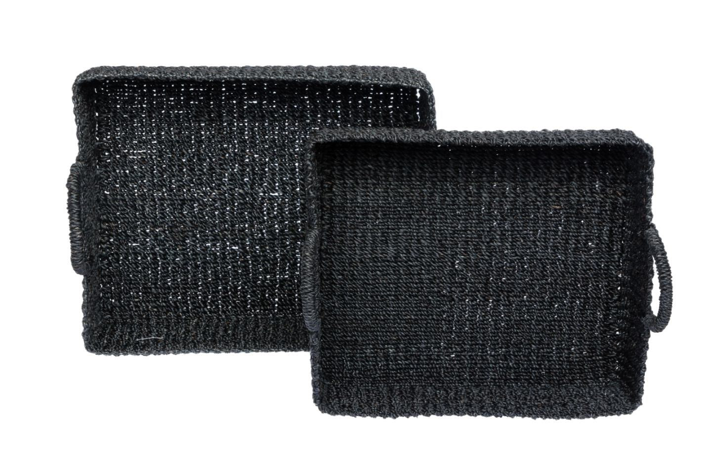 Elevate your home organization with the Stephanie Trays Set of 2. Handwoven from 100% natural plant fiber, these eco-friendly trays offer chic and sustainable storage solutions for any room, enhancing your decor with natural elegance.