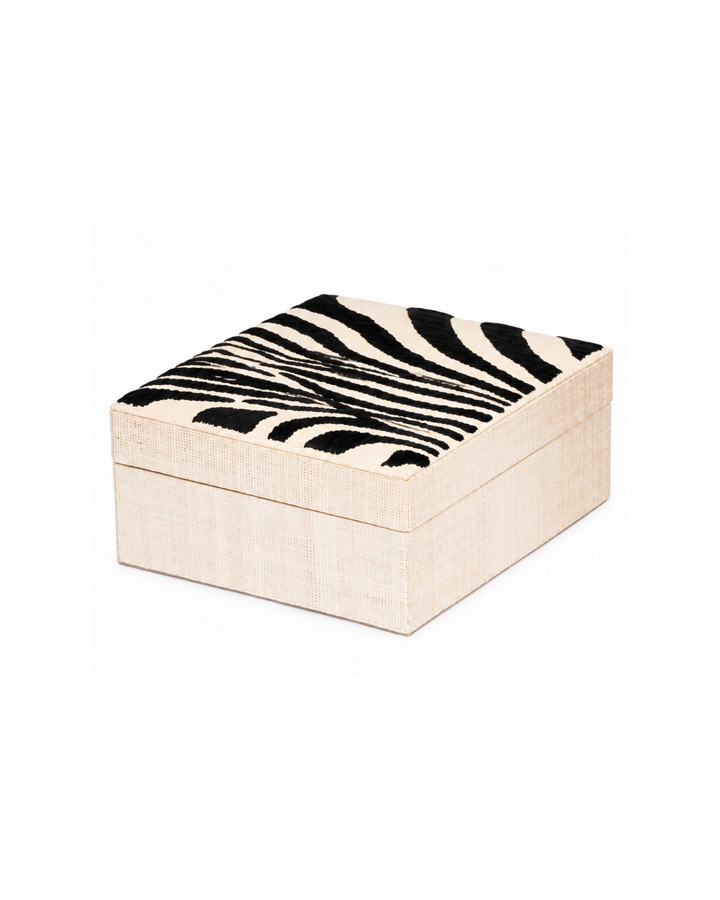 Penelope Zebra Embroidery Jewelry Boxes Set of 2