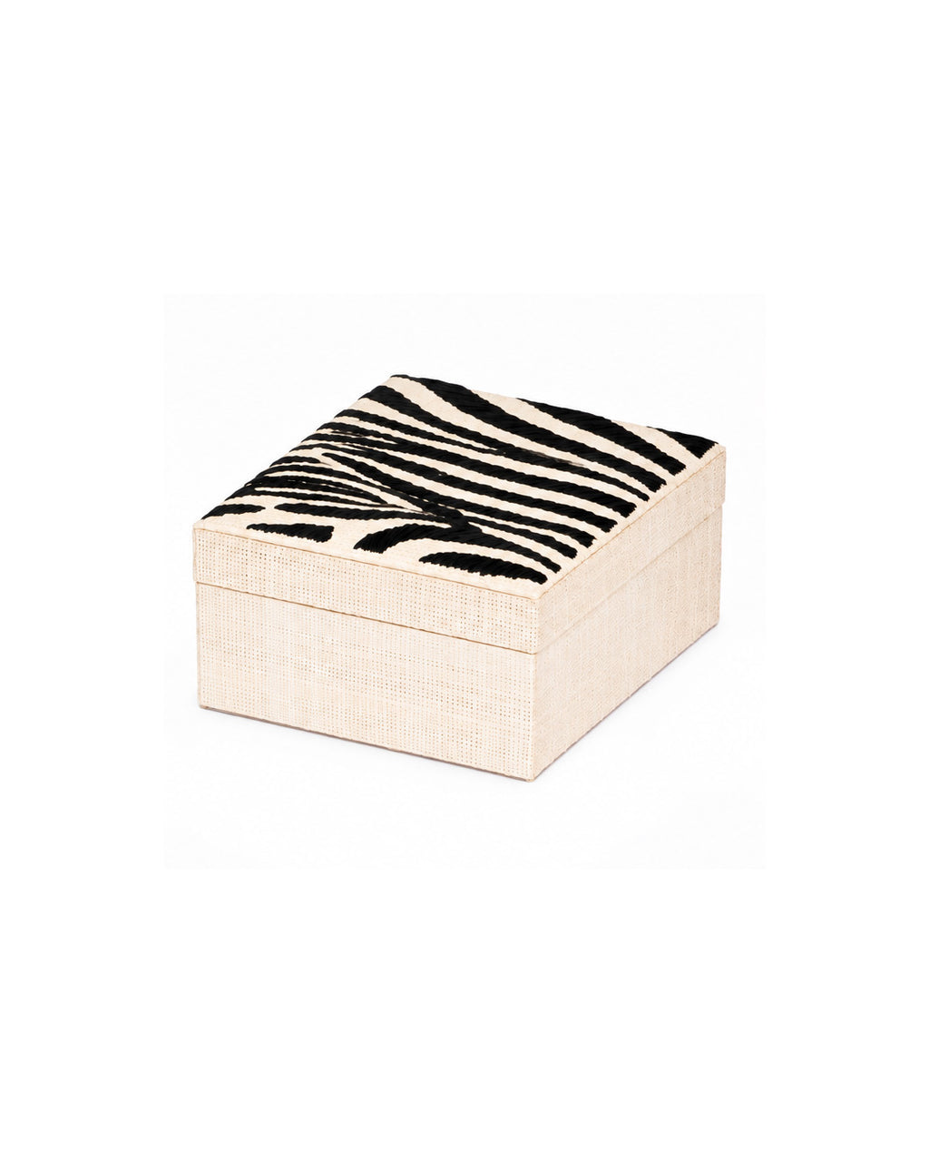 Penelope Zebra Embroidery Jewelry Boxes Set of 2