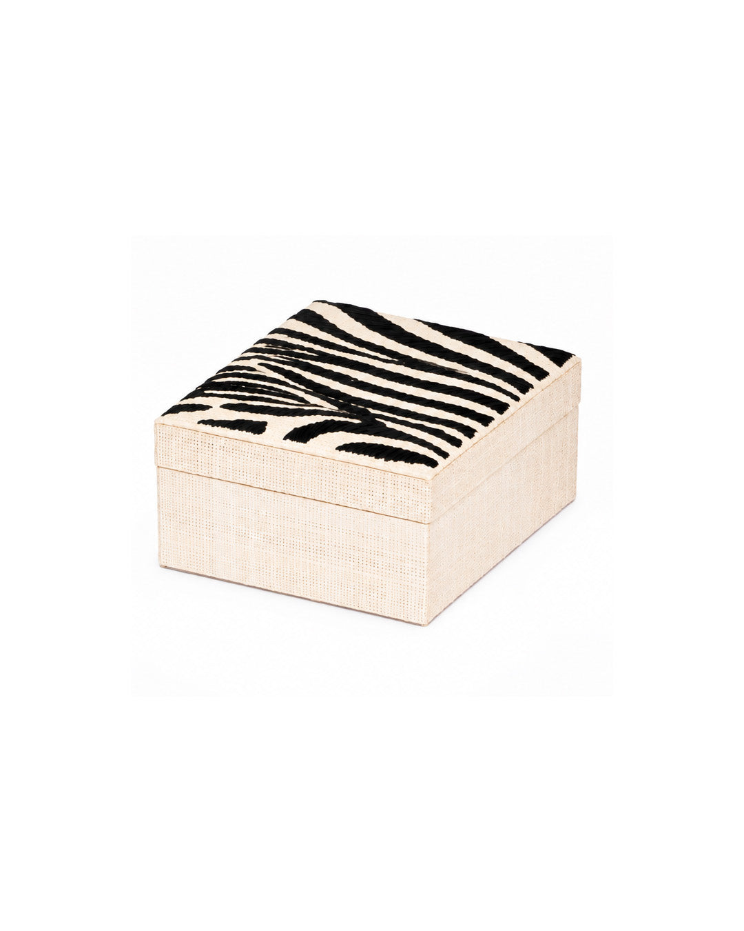 Penelope Zebra Embroidery Jewelry Boxes Set of 2