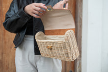 Load image into Gallery viewer, Delia Wicker Top Handle Satchel
