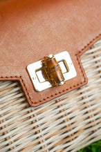 Load image into Gallery viewer, Delia Wicker Top Handle Satchel
