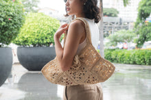 Load image into Gallery viewer, Destiny Crocheted Raffia Shoulder Bag
