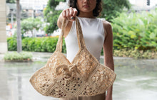 Load image into Gallery viewer, Destiny Crocheted Raffia Shoulder Bag
