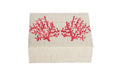 Penelope Coral Red Embroidery Jewelry Box