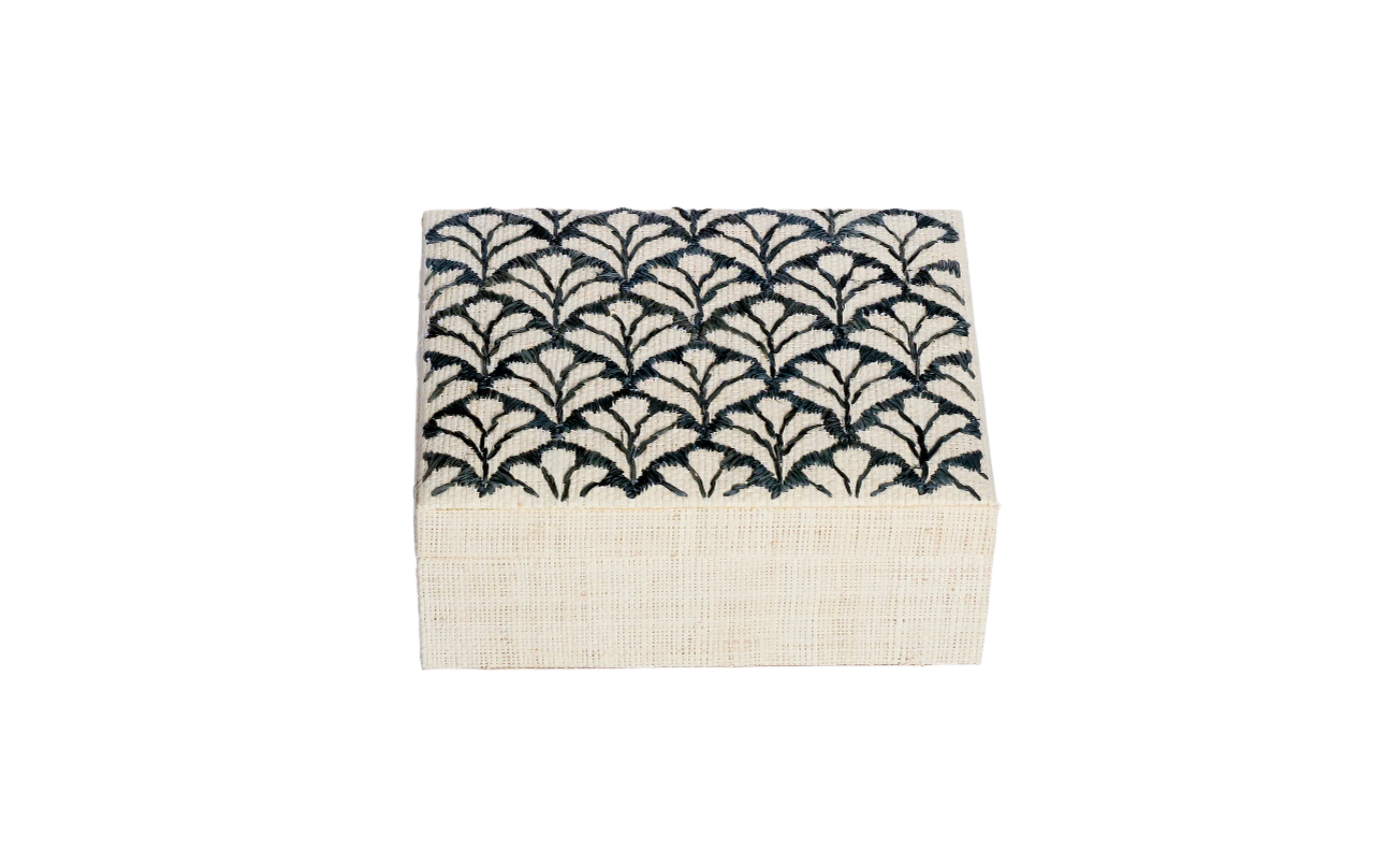 Store your jewelry in style with the Penelope Floral Embroidery Jewelry Box. Made from eco-friendly materials and featuring intricate embroidery, this sustainable box combines function and elegance for your vanity or dresser.