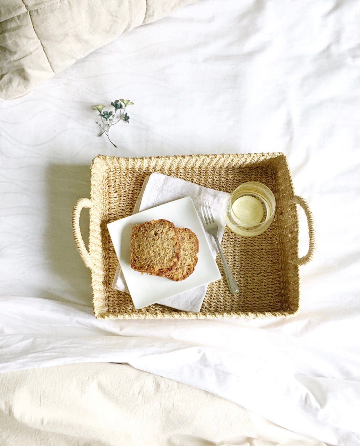 Stephanie Trays Set of 2, crafted from 100% natural plant fiber, ideal for organizing and displaying items around the home.