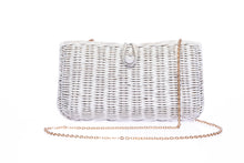 Load image into Gallery viewer, Myra Wicker Clutch White
