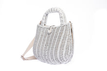 Load image into Gallery viewer, Abi Wicker White Shoulder Bag
