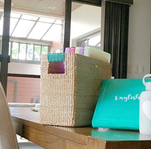 Load image into Gallery viewer, Alex Rectangle Basket, handwoven from 100% natural plant fiber, ideal for organizing kitchens, living rooms, bedrooms, and bathrooms.
