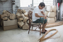Load image into Gallery viewer, Handwoven Abi Wicker Natural Rattan Shoulder Bag with cotton strap and brass hardware, eco-friendly design, and artisan-crafted in the Philippines.
