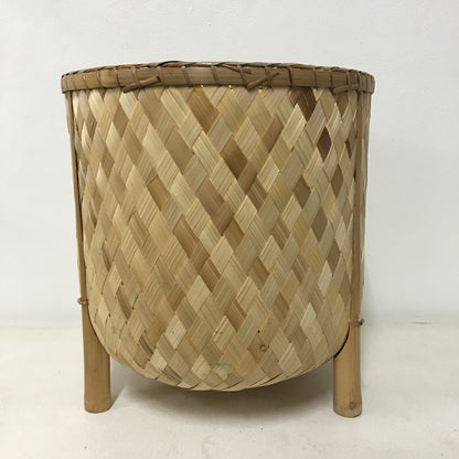 Veronica Bamboo Planters in various sizes ranging from 4” to 12” in diameter, perfect for adding natural beauty to your balcony or indoor garden.