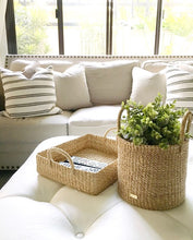 Load image into Gallery viewer, Dinah Catch-All Basket made from 100% natural plant fiber, ideal for organizing keys, spices, bath essentials, or as a planter cover.
