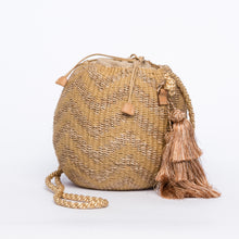 Load image into Gallery viewer, Larone Kate Circle Shoulder Bag with Zigzag Embro
